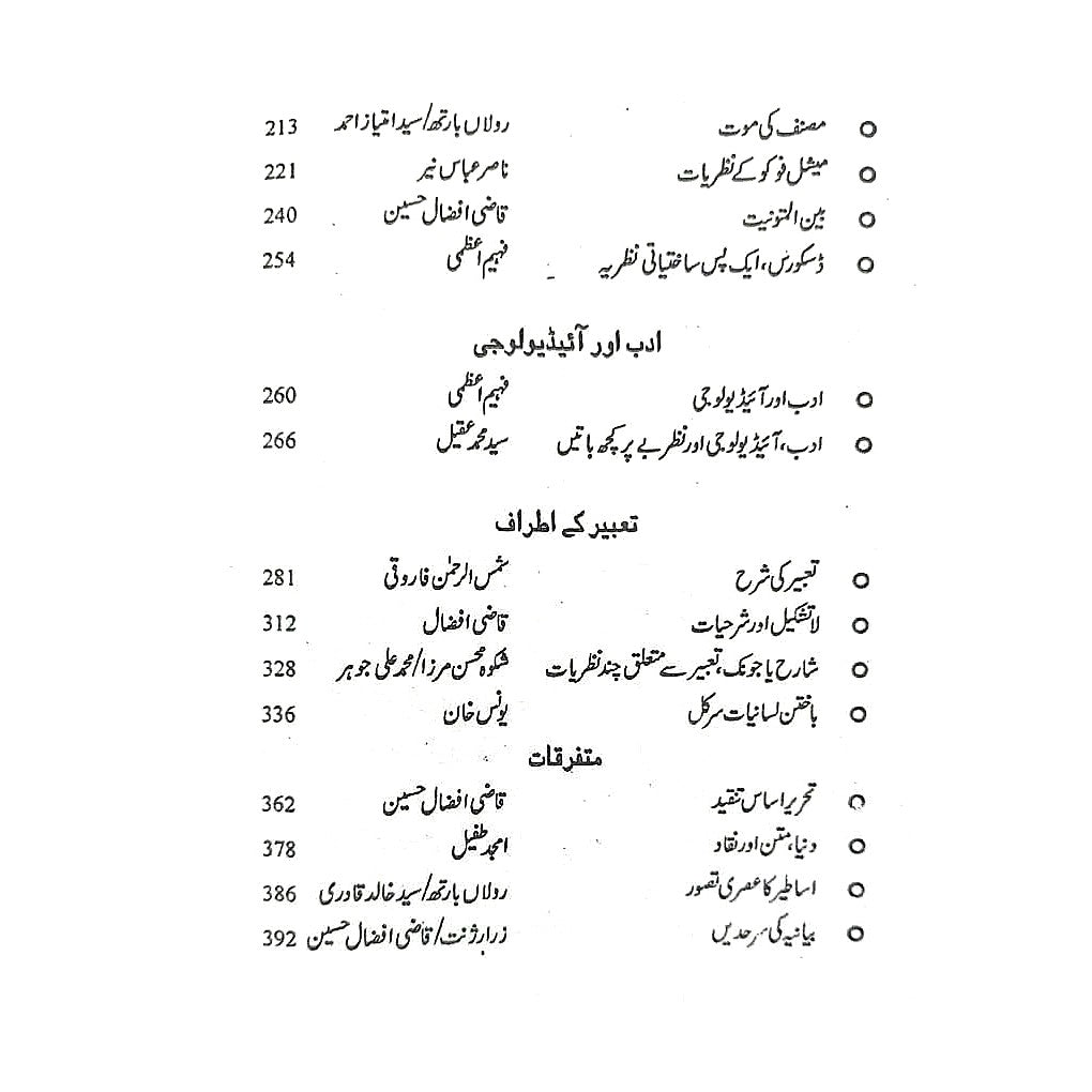 تنقیدکی جمالیات ساختیات، پس ساختیات Tanqid Ki Jumaliyat Atiq Ullah