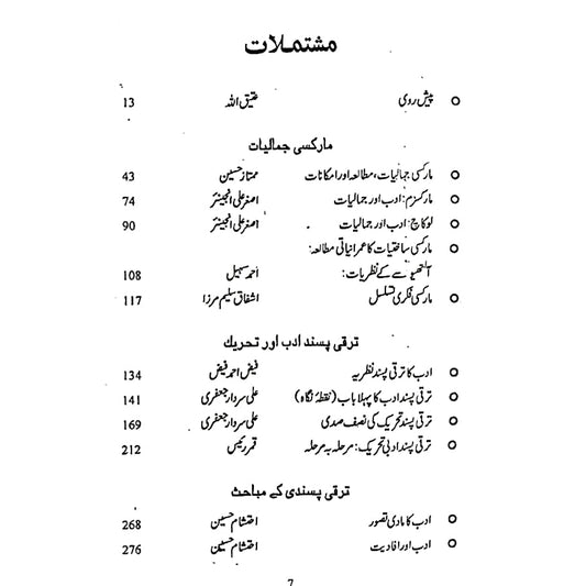 تنقیدکی جمالیات مارکسیت، نو مارکسیت، ترقی پسندی | Tanqid Ki Jumaliyat Atiq Ullah