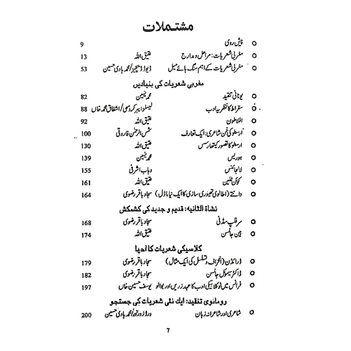 مغربی شعریات: مراحل و مدارج  تنقیدکی جمالیات  Tanqid Ki Jumaliyat Atiq Ullah